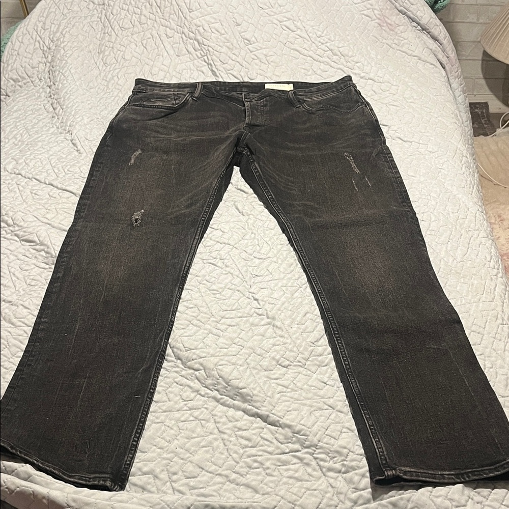 All Saints Dark Gray Relaxed Men's Jeans